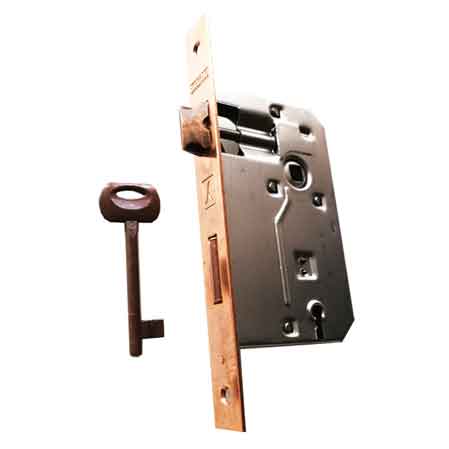 SERRATURA PER PORTE IN LEGNO 'PATENT' FRONTALE BORDO QUADRO BONAITI E35 - Ottonata