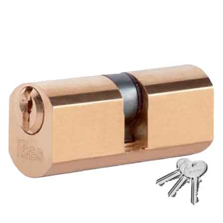 CILINDRO SFACCETTATO 22 A DOPPIO PROFILO 'F5' ISEO 54 mm (22+10+22)