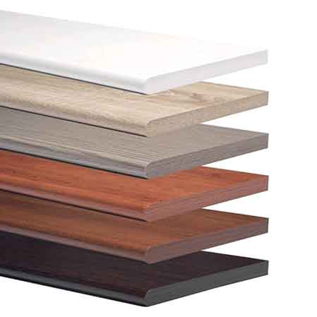 MENSOLA RETTANGOLARE STONDATA 60x20 cm - spess. 1,8 mm - Colore Ciliegio