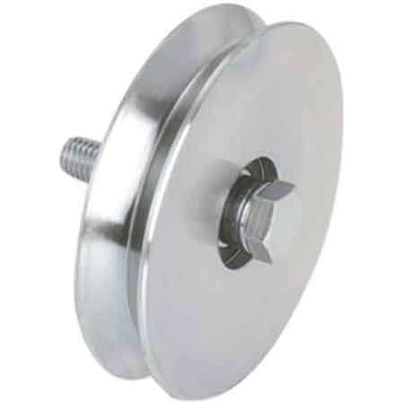RUOTA CON BULLONE PER CANCELLI GOLA Y 90 mm