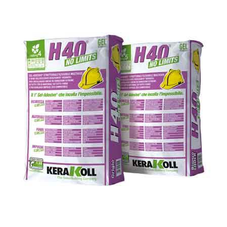 25KG COLLA PER PIASTRELLE 'H40 NO LIMITS' KERAKOLL 25 Kg - Colore Grigio