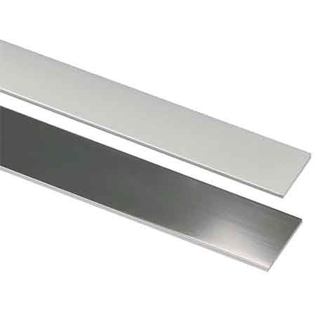 10ML PROFILO PER RIVESTIMENTO PIATTO 15x2 mm - satinato - barra 2 mt
