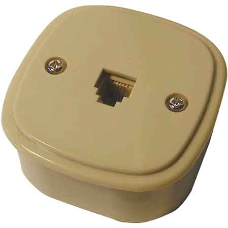 PRESA TELEFONICA DA PARETE MODULARE Plug 6/4 c