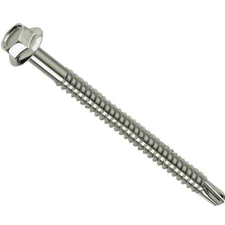 100PZ VITE AUTOPERFORANTE TE FLANGIATA TECFI 6,3x80/60 mm