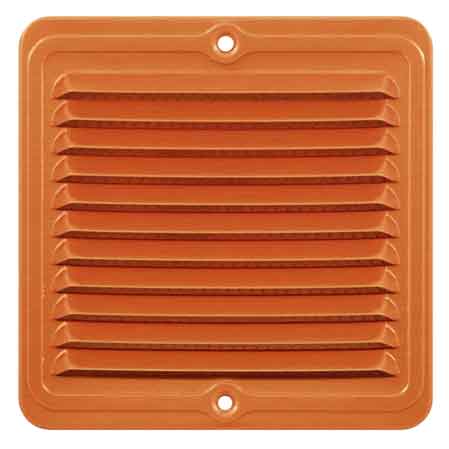 GRIGLIA DI AERAZIONE QUADRA IN RAME 140x360 mm