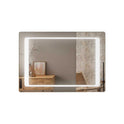 SPECCHIO FILO LUCIDO CON FASCIA INTERNA SATINATA RETROILLUMINATA 100 x 70 cm
