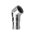 CURVA PER DOCCETTA IN PVC CROMO 1/2" M/F