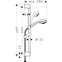 SET SALISCENDI DOCCIA MONOGETTO "CROMETTA 85" Cromo