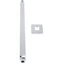 BRACCIO DOCCIA VERTICALE QUADRO IN OTTONE 1/2" - 20 cm Cromo