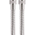 FLESSIBILE DOCCIA ZIGRINATO IN ACCIAIO CROMATO 1/2"x1/2" - 200 cm