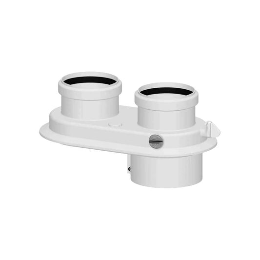 SDOPPIATORE PER SCALDABAGNO "OPALIA F" CON ISPEZIONE FUMI Ø80/80 mm