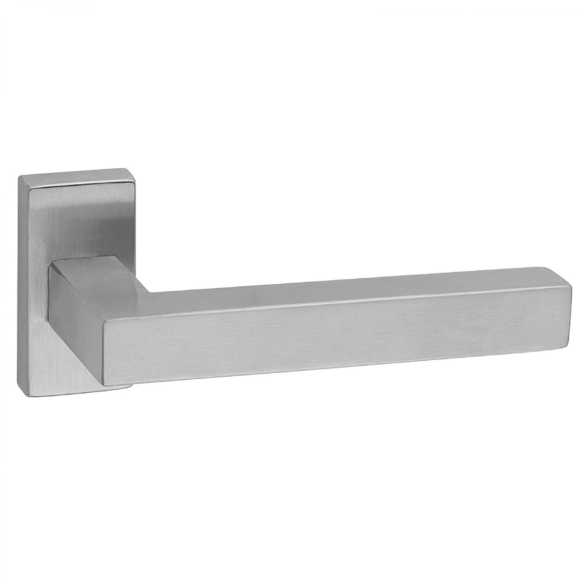 MANIGLIA INOX 'AUSTRIA' CON ROSETTA E BOCCHETTA Colore Inox satinato