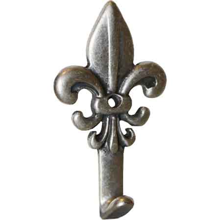 12CF GANCIO PER QUADRI 'GIGLIO' 47 mm - Argento - Blister 3 pezzi