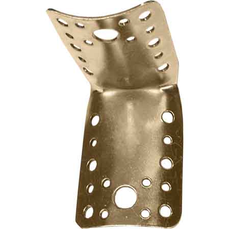 PIASTRA AD ANGOLO PER PALI Ø 80/100 65x80 mm - spessore 2 mm