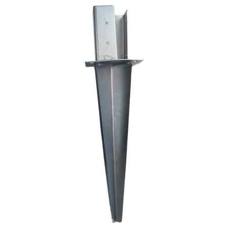 SUPPORTO PER TRAVI CON ANCORAGGIO AL TERRENO 100x100 mm