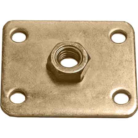 PIASTRA CON DADO SALDATO  M10 - 50x60x3 mm