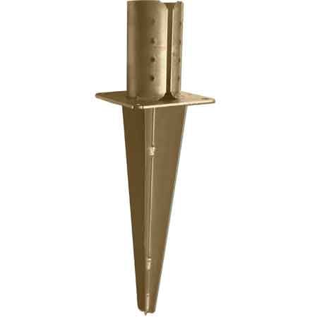 SUPPORTO PER PALI CON ANCORAGGIO AL TERRENO mm 80x40h
