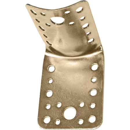 PIASTRA AD ANGOLO PIANA PER PALI Ø 80/100 65x85 mm - spessore 2 mm