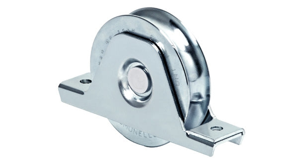 RUOTA CON SUPPORTO INTERNO PER CANCELLI GOLA TONDA  140 mm - Gola Ø 20 mm