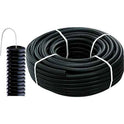 25ML TUBO CORRUGATO CON TIRAFILO NERO Ø 32 mm - rotolo 25 mt