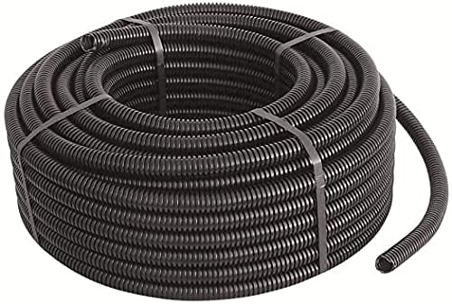 25ML TUBO CORRUGATO CON TIRAFILO NERO Ø 32 mm - rotolo 25 mt